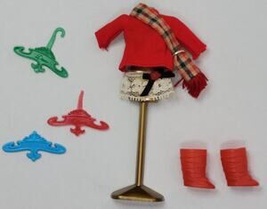 Vintage Topper Dawn Mad About Plaid Jacket Scarf Boots Skirt Display Hanger